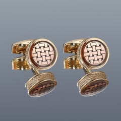 Men's Striped Shirt Cufflinks Set