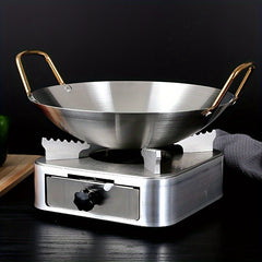 Stainless Steel Wok Double Eared Small Pot for Restaurants and Home