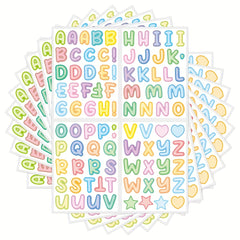 Colorful English Letter Sticker for DIY Cup Lunch Box Waterproof Sticker