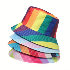 Rainbow Fisherman's Hat Casual Sun Protection Bucket Hat