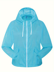 Women's Sun Protection Hooded Jacket Lightweight Sports Coat