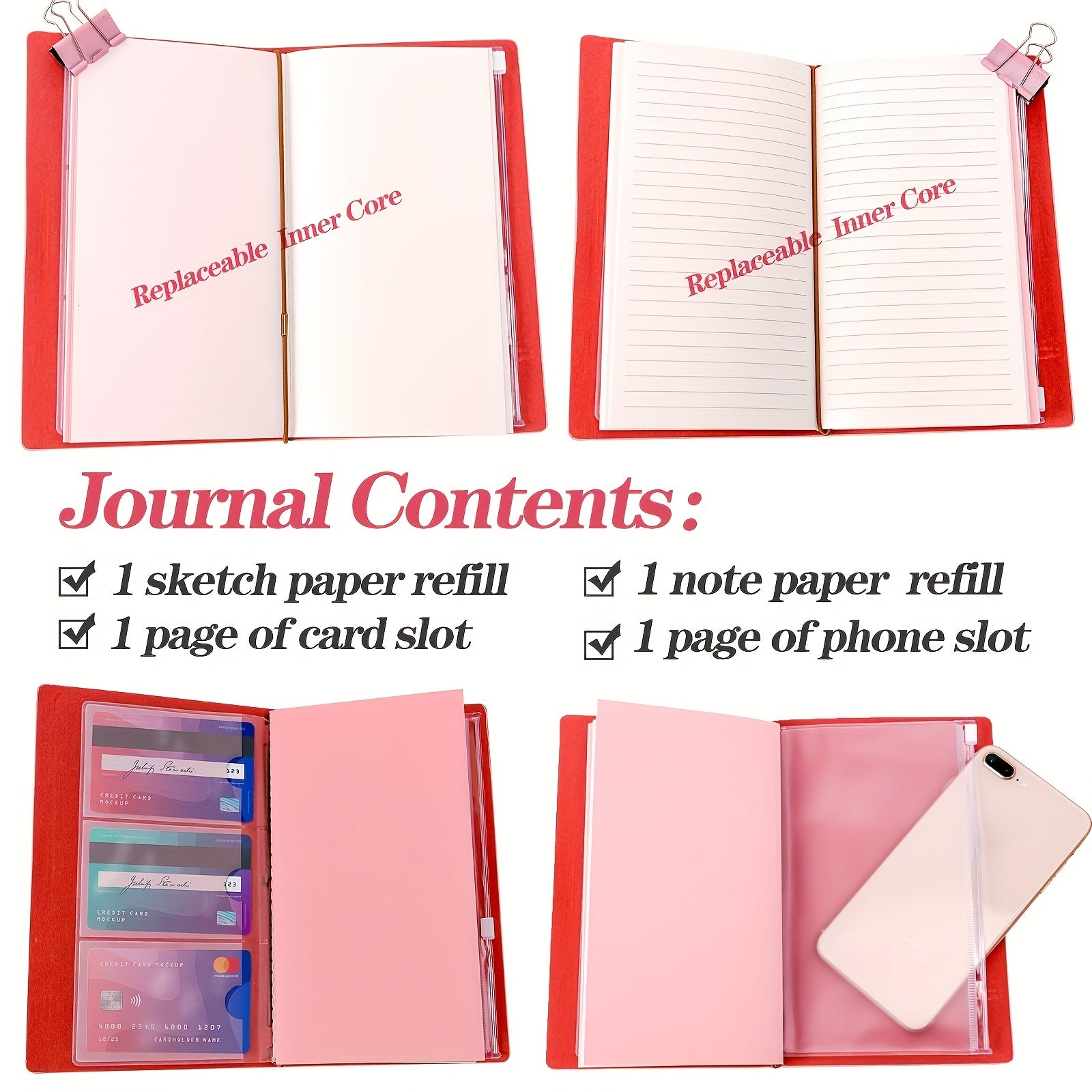 A6 Pink Granddaughter Diary Heart Pen Set