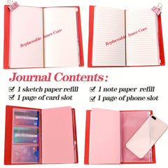 A6 Pink Granddaughter Diary Heart Pen Set