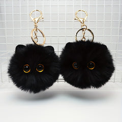 Plush Cat Keychain Doll Pendant Keyring for Girls Bag Decoration
