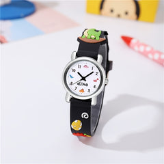 Girls Dinosaur Pattern Watch With Silicone Band