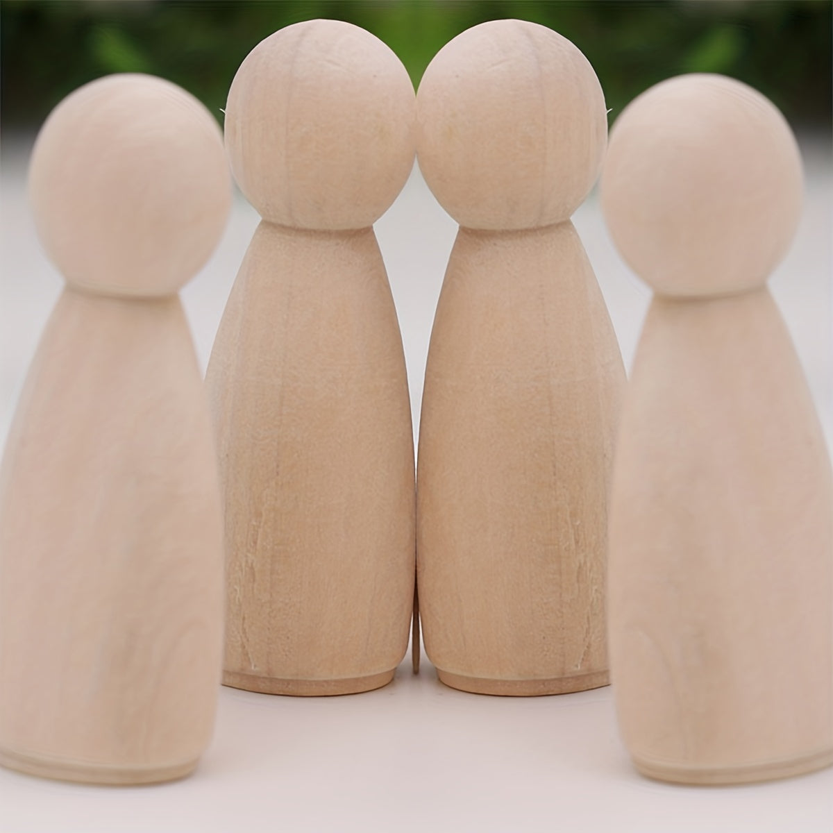 20 Pcs Unfinished Wooden Peg Dolls Natural Wood Figures