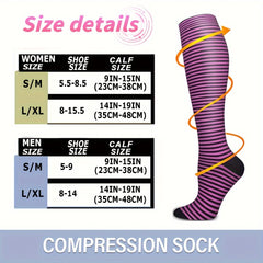 6 Pairs Compression Sock 15-20 mmHg Knee High