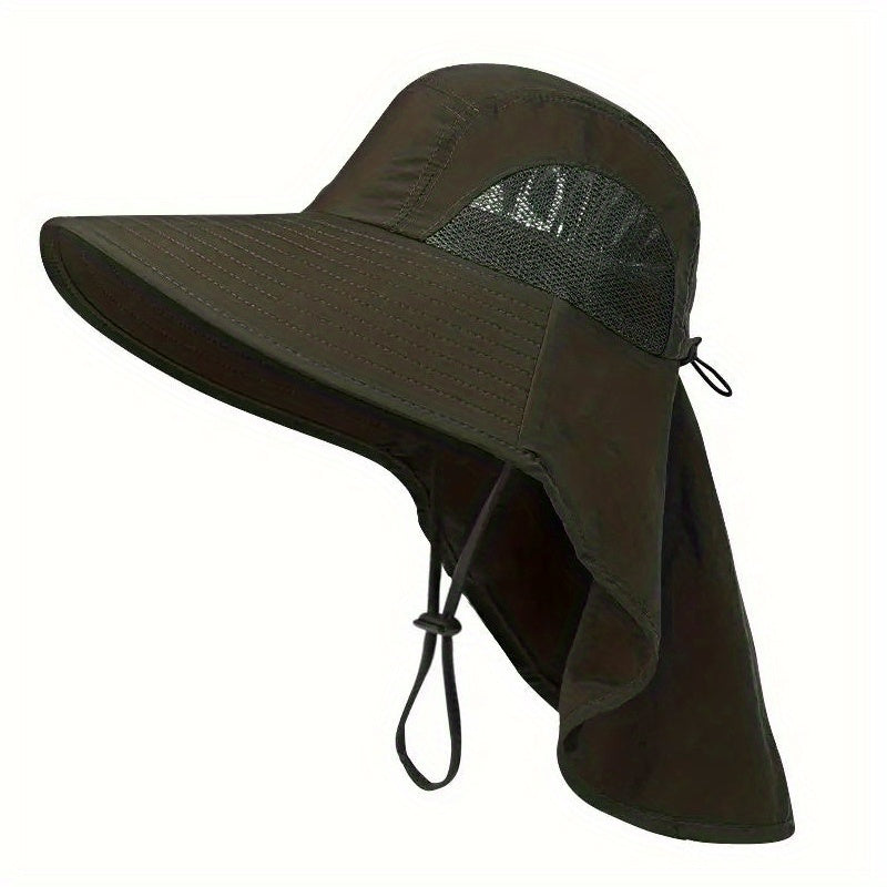 Outdoor Bucket Hat with Neck Flap Quick Dry Sun Hat