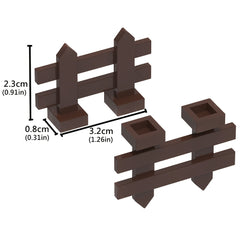 9pcs Building Blocks Villa House Farm Ranch Fence DIY Animal Scene Play Toys