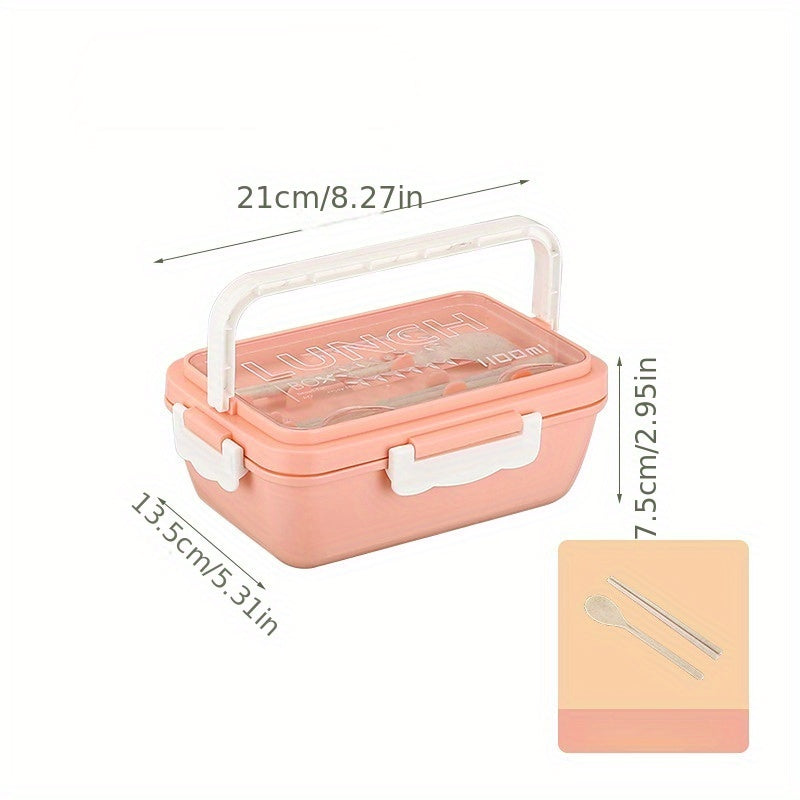 Portable 2 Layer Lunch Box with Spoon & Chopsticks