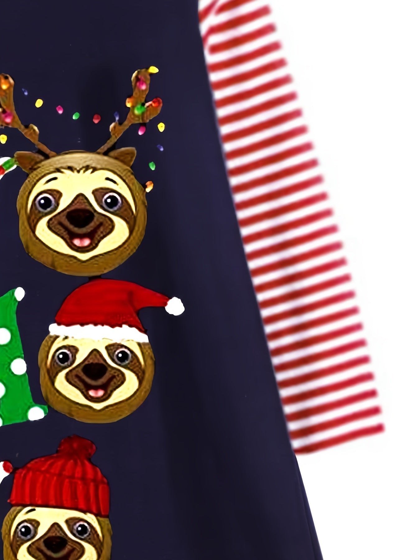 Christmas Cartoon Dress For Toddler Girls' Long Sleeve Playwear Dress