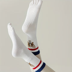Non Slip Yoga Socks with Towel Bottom for Pilates Barre Ballet