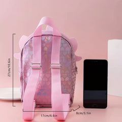 Sweet Unicorn Girls Backpack Silicone Soft Surface Bag Toy Bag