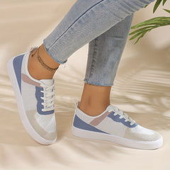 Women's Mesh Sneakers Casual Lace Up Outdoor Shoes Lightweight Low Top