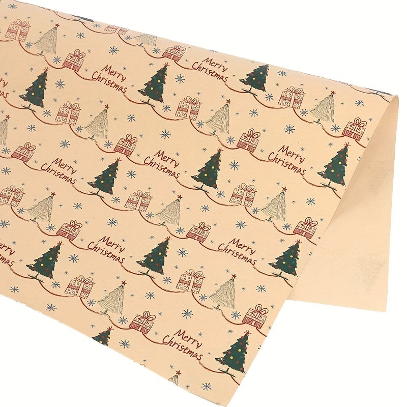 Christmas Gift Wrapping Paper Xmas Tree Snowflake 70x50cm