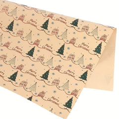 Christmas Gift Wrapping Paper Xmas Tree Snowflake 70x50cm