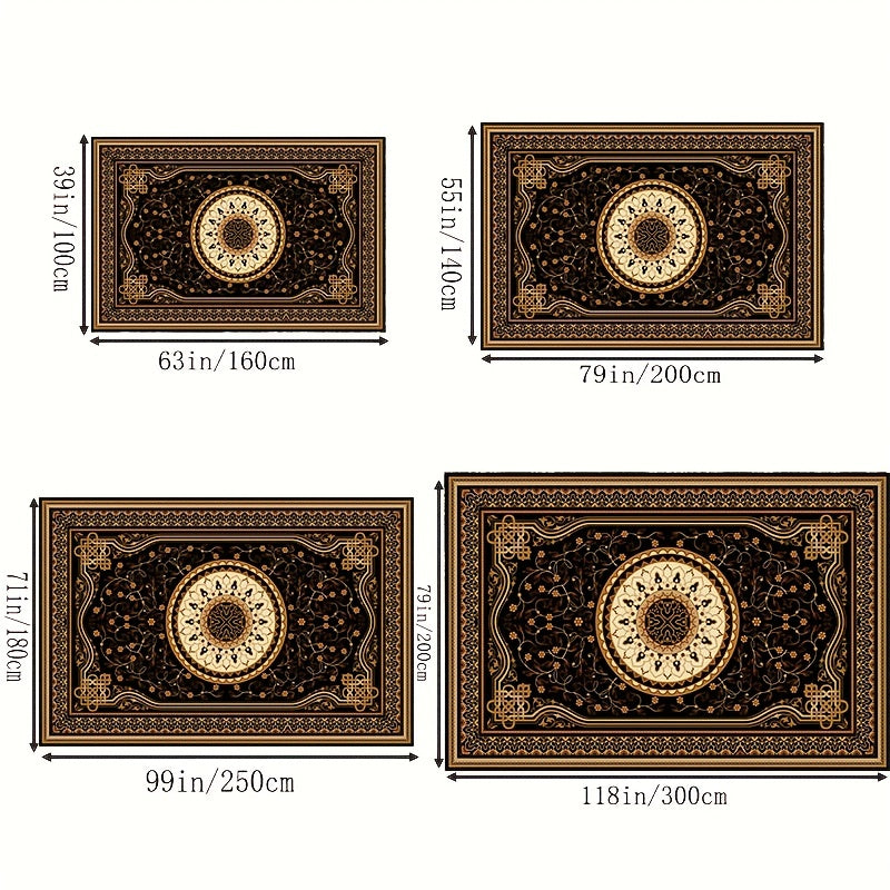 Boho Kitchen Rugs Vintage Absorbent Non Slip Easy Clean Washable Anti skid Rugs