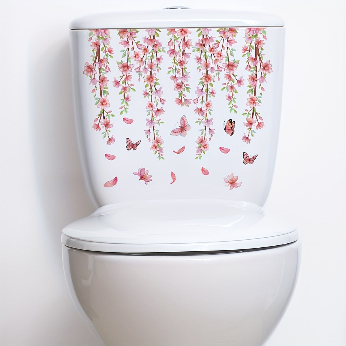 Flower Butterfly Wall Sticker Toilet Home Decor