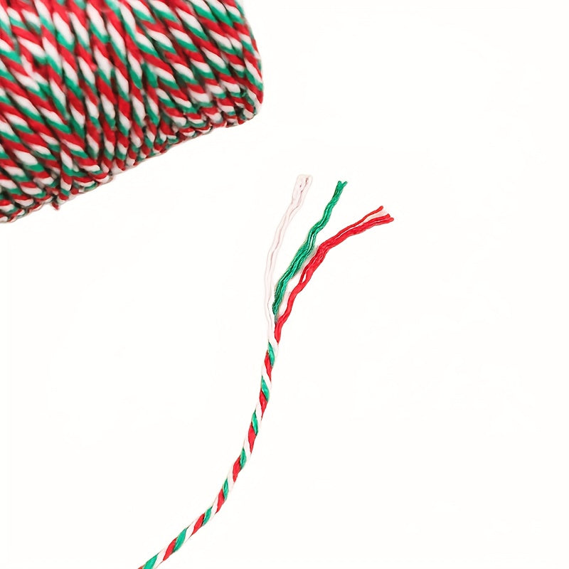 1pc Christmas Cotton Twine String Rope Cord For Gift Wrapping