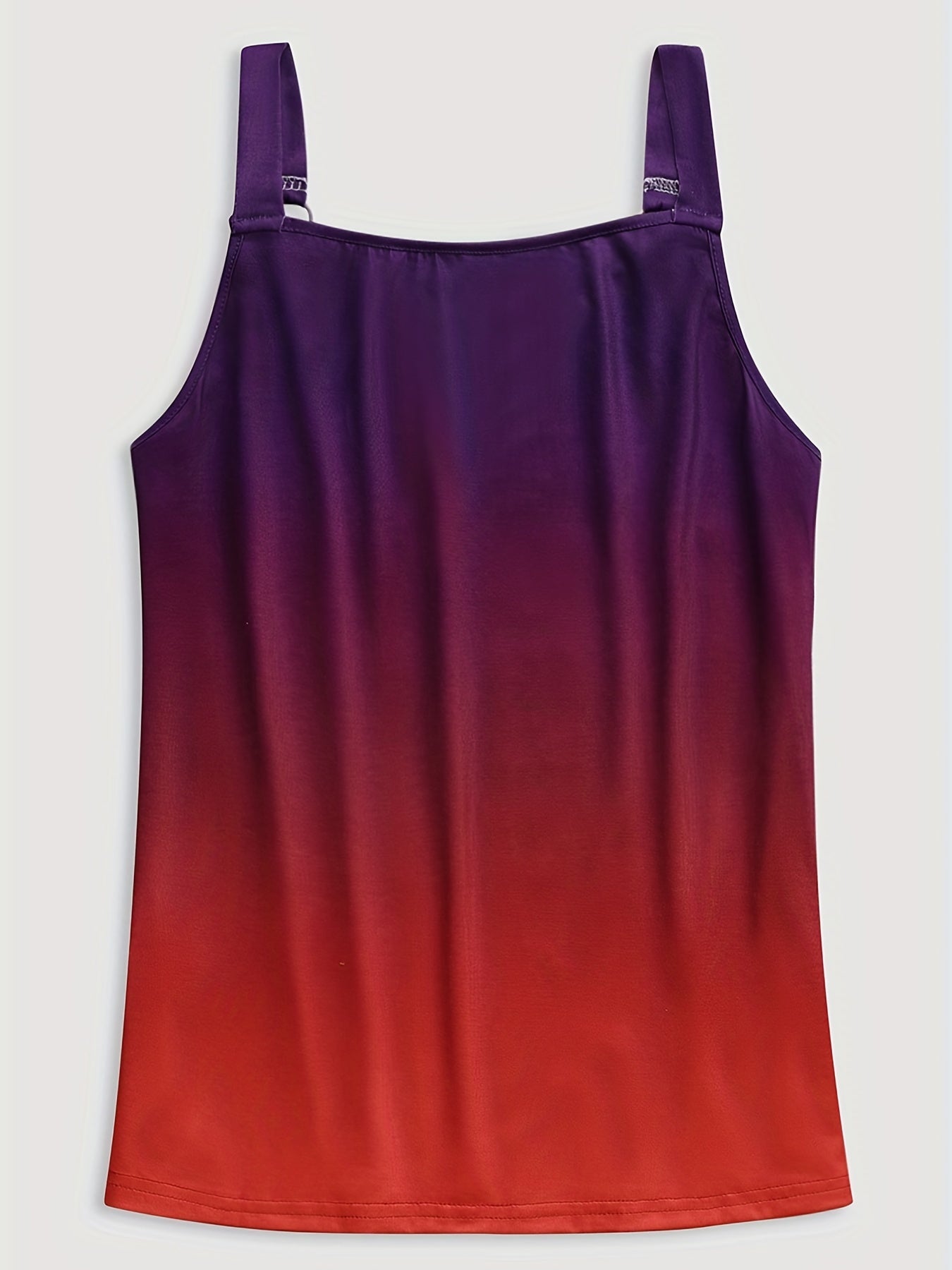 Gradient Ring Link Cami Top V Neck Summer Sleeveless Top