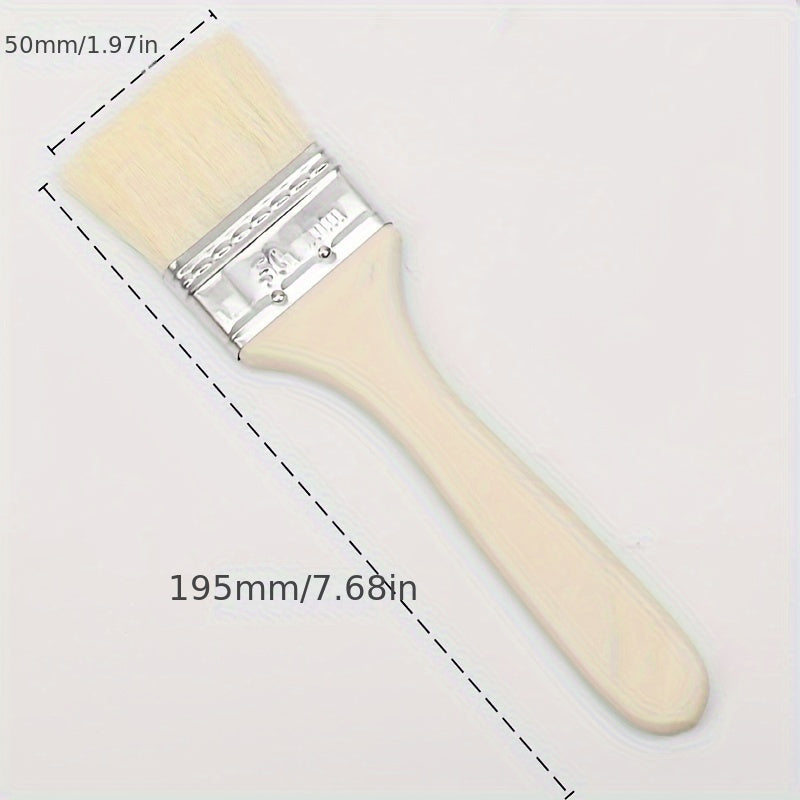 Wooden Handle Brush Soft Hair Barbecue Paint Baking Cleaning Flat Ash Brush