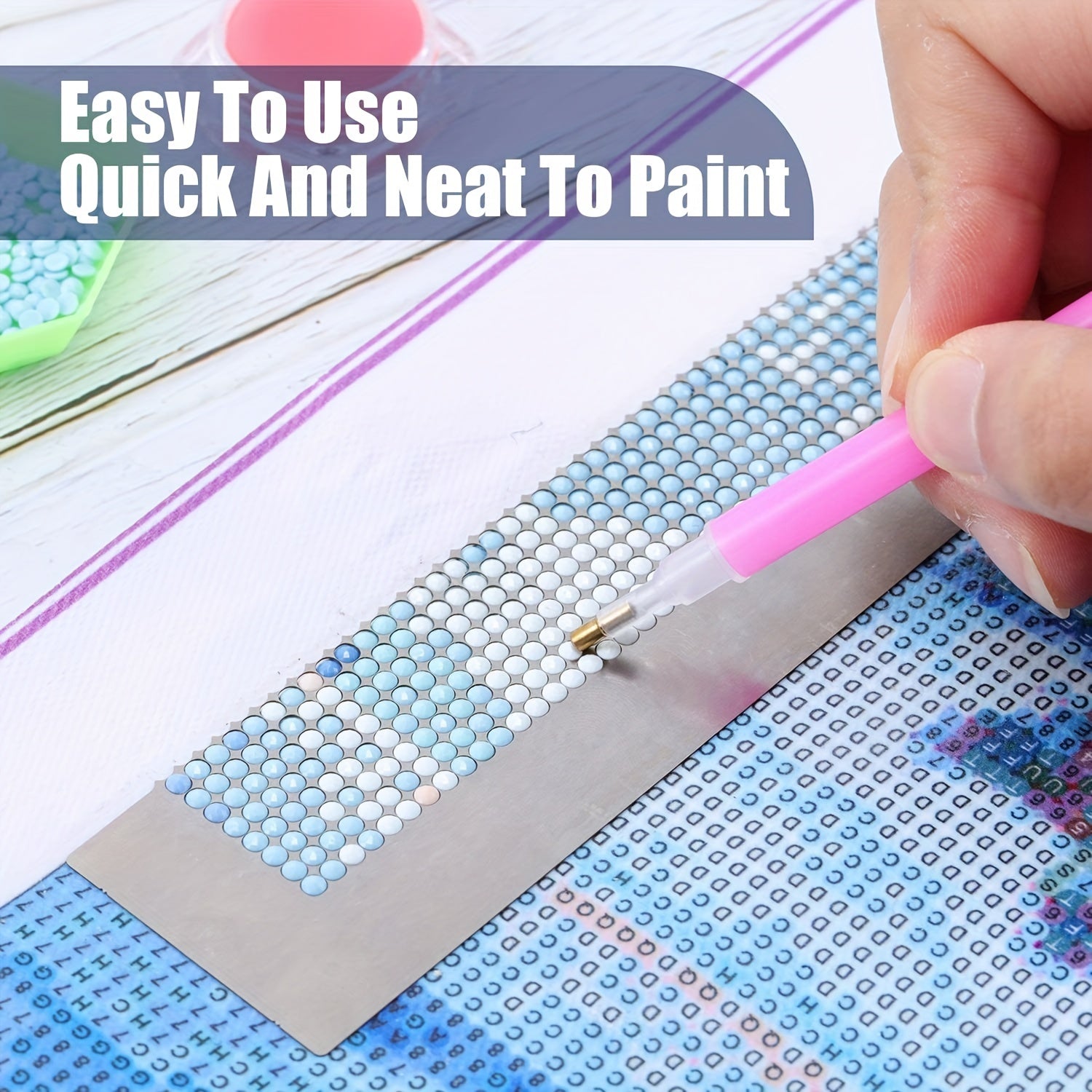 3pcs Diamond Painting Ruler Stainless Steel Tool With 216, 400, 800 Grids