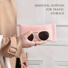Soft PU Leather Glasses Storage Bag Waterproof Sunglasses Accessories
