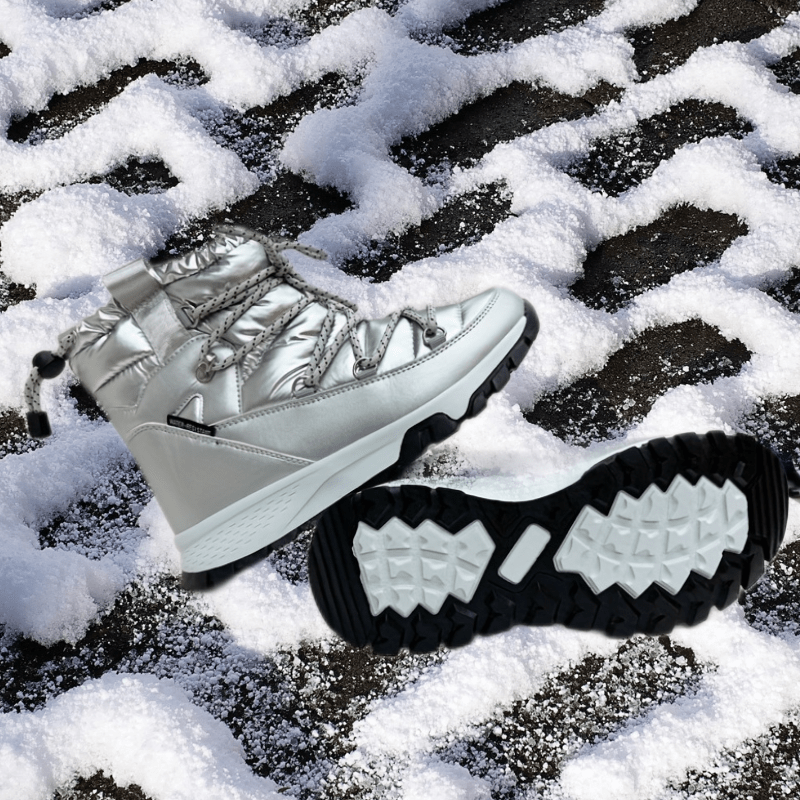 Women's Waterproof Snow Boots Plush Inner Thermal Mid Calf Lace-up Hiking Boots
