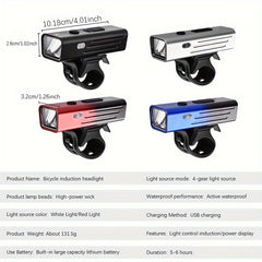 Bike Light Type C Charging Intelligent Light for Night Safety