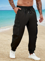 Men's Cargo Pants Active Drawstring Loose Pants