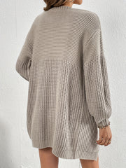 Vintage Lantern Sleeve Cardigan Open Front Drop Shoulder Cardigan