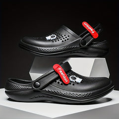 Men's Lightweight Hollow Out Clogs With Charms
