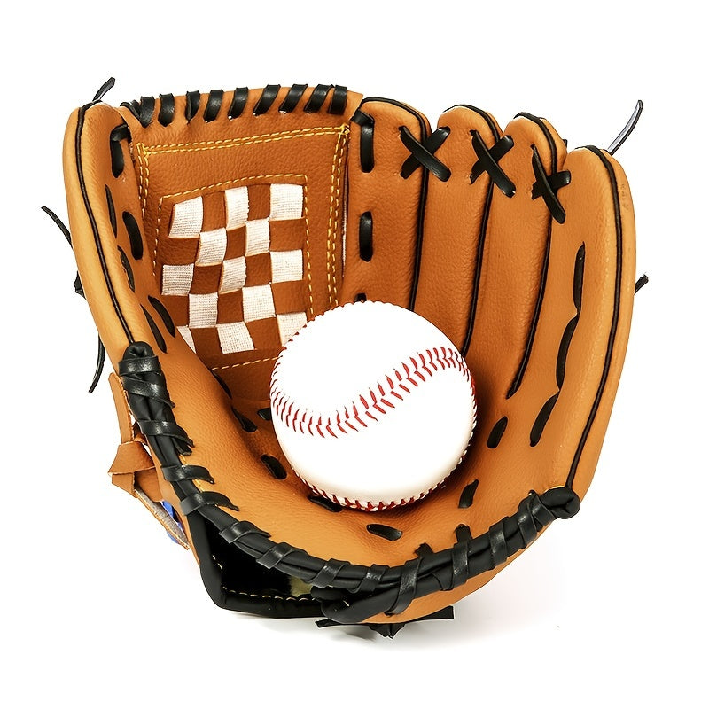 Faux Leather Baseball Gloves for Kids, Teens & Adults