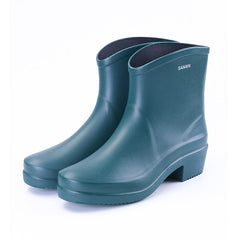Chunky Heeled Rain Boots Women's Waterproof High Boots