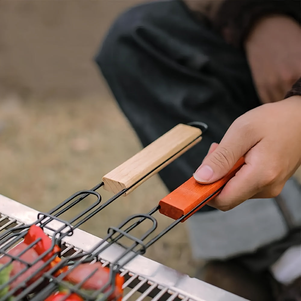 Portable BBQ Grilling Basket Nonstick Barbecue Grill Tool