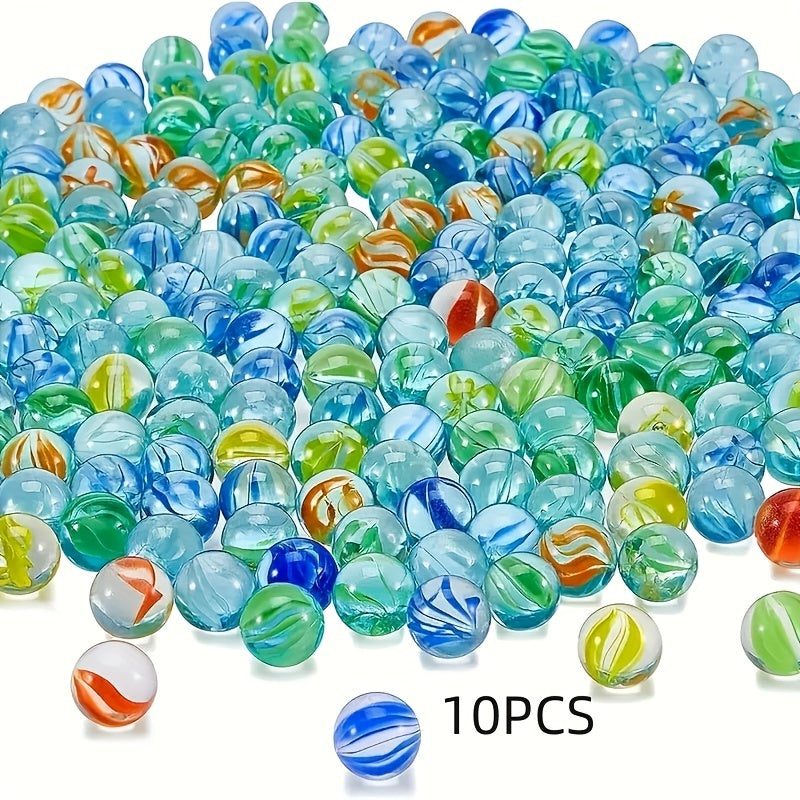 Colorful Glass Marbles Fish Tank Decoration 10pcs