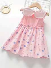 Girls' Polka Dot Sundress Sleeveless Princess Dress