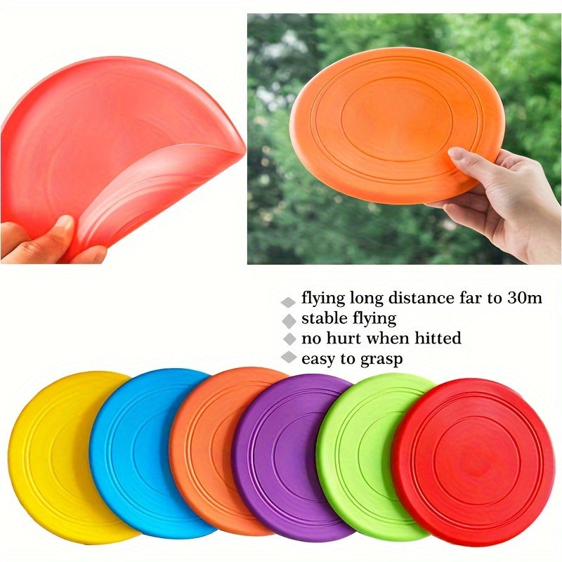6pcs Soft Silicone Colorful Flying Disc Toy Outdoor Game