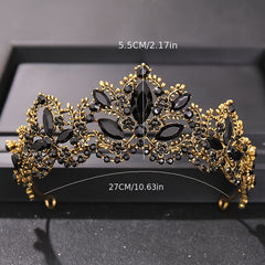 Colorful Rhinestone Crown Headband Tiara Wedding Hair