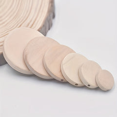 8pcs Natural Wood Round Wooden Discs for Earring Making
