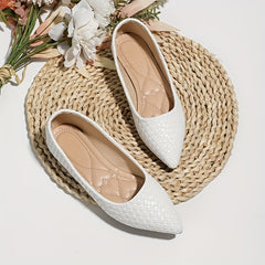 Women's Pointed Toe Slip On Flat Shoes Lightweight Walking Shoes