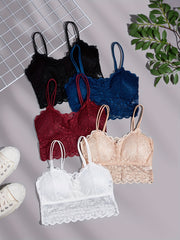 5pcs Lace Wireless Bras Women's Lingerie