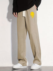 Men's Cotton Sweatpants Solid Loose Fit Stretch