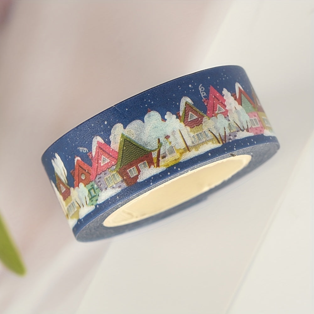1pc Christmas Washi Tape Snow Scene Decorative Tape
