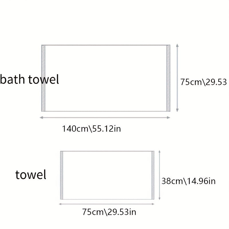 2pcs Solid Coral Fleece Towel Set Soft Hand & Bath Towel