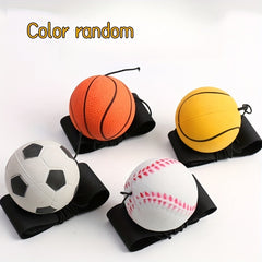Rubber Wrist Bouncing Balls Hand Throw Toy with Elastic Strings for Kids
