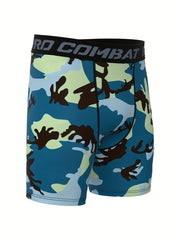 Xinso Prince Men's Camo Compression Shorts for Running Basketball Training