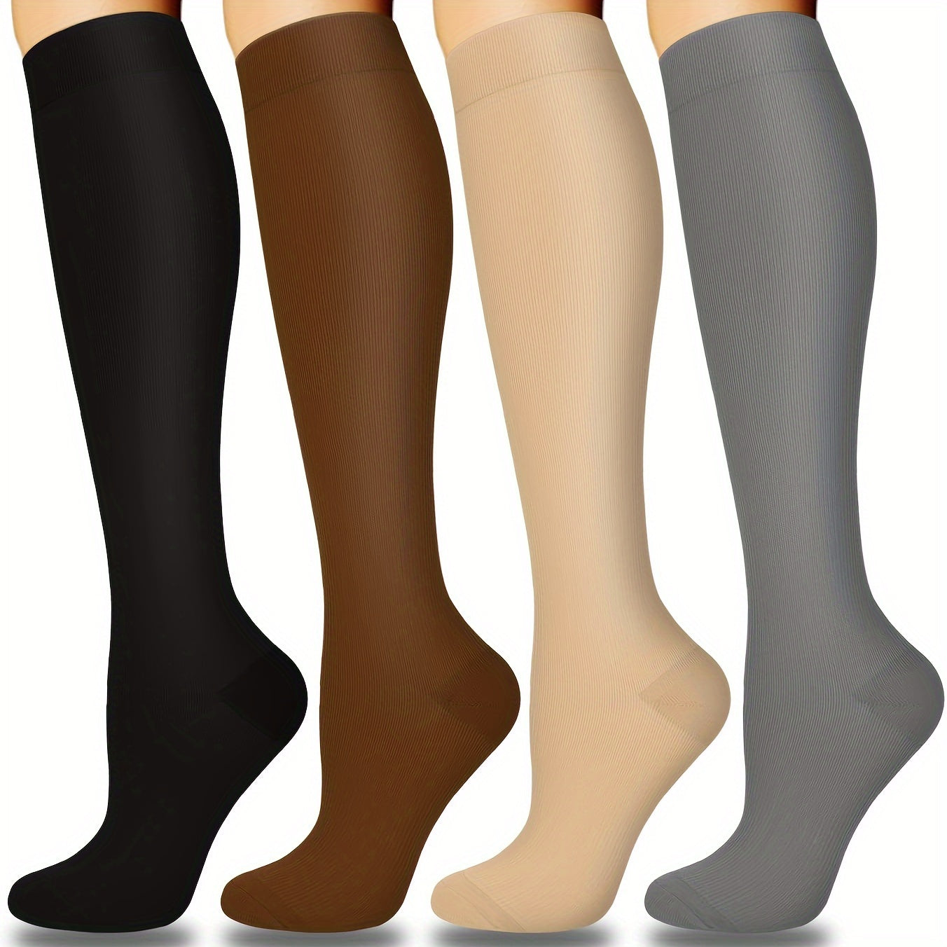Copper Compression Socks 10-20 mmHg Knee High for Women & Men