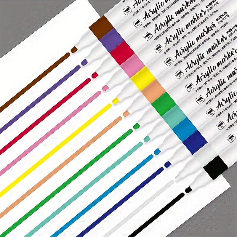 Acrylic Pens Set Waterproof Ink Marker Pens 12-60pcs