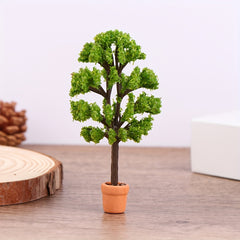 1/12 Dollhouse Tree Potted Plant Green Model Home Decor DIY Toy